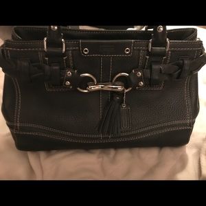 🌟Coach black leather bag🌟